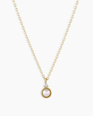 14k Gold Birthstone Necklace