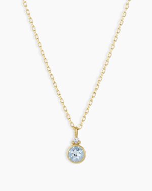 14k Gold Birthstone Necklace