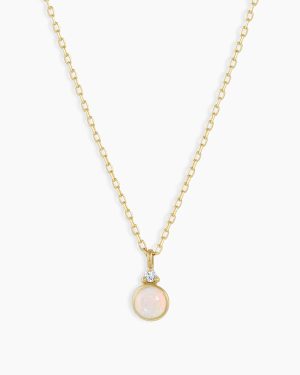 14k Gold Birthstone Necklace