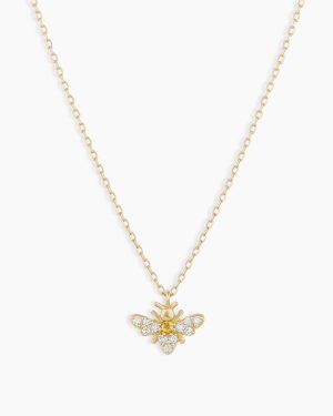 Diamond Bee Necklace
