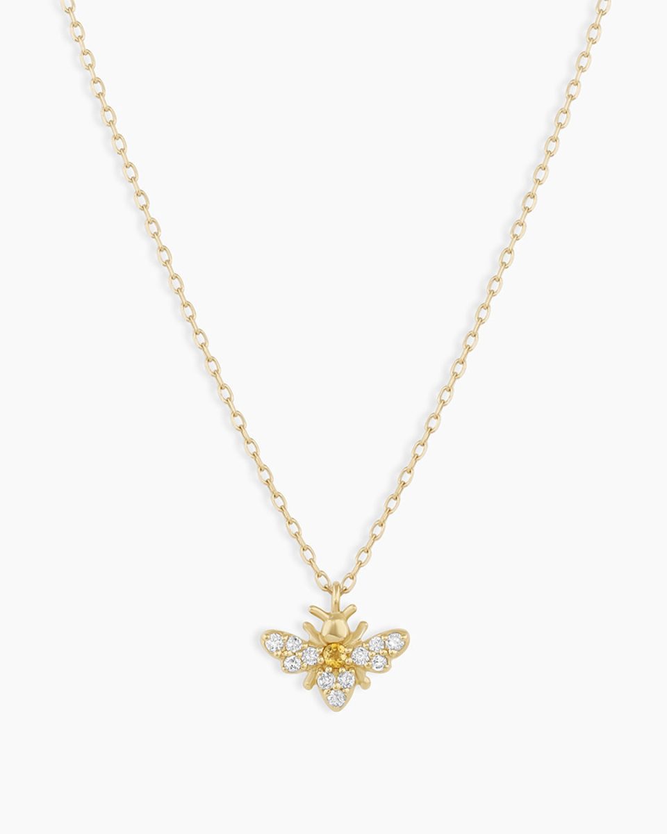 Diamond Bee Necklace