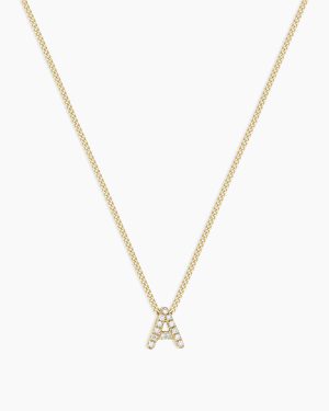 Diamond Alphabet Necklace