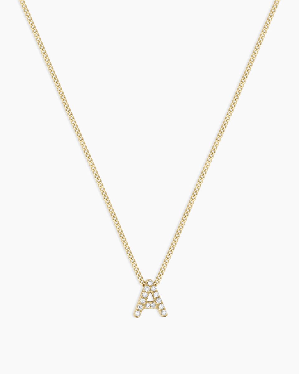 Diamond Alphabet Necklace