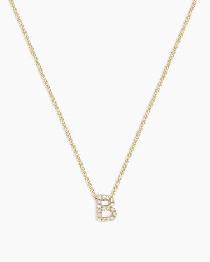 Diamond Alphabet Necklace