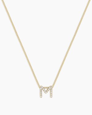 Diamond Alphabet Necklace