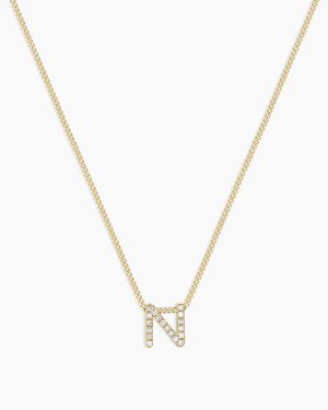 Diamond Alphabet Necklace