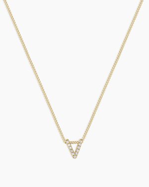 Diamond Alphabet Necklace