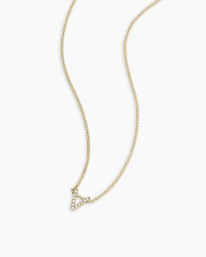 Diamond Alphabet Necklace