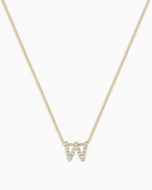 Diamond Alphabet Necklace