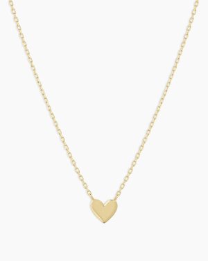 14k Gold Heart Mini Necklace