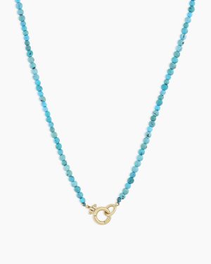 14k Gold Mini Turquoise Necklace