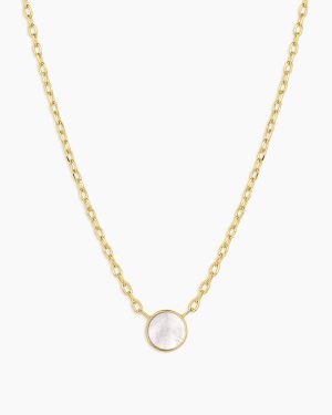 Rose Marble Coin Necklace