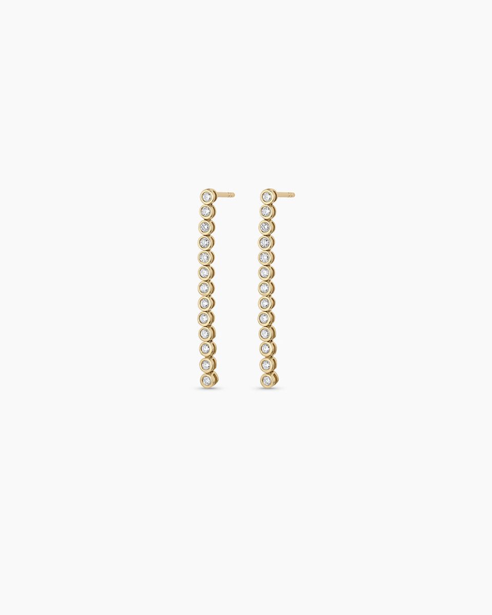Lab Grown Diamond Classic Tennis Drop Earrings