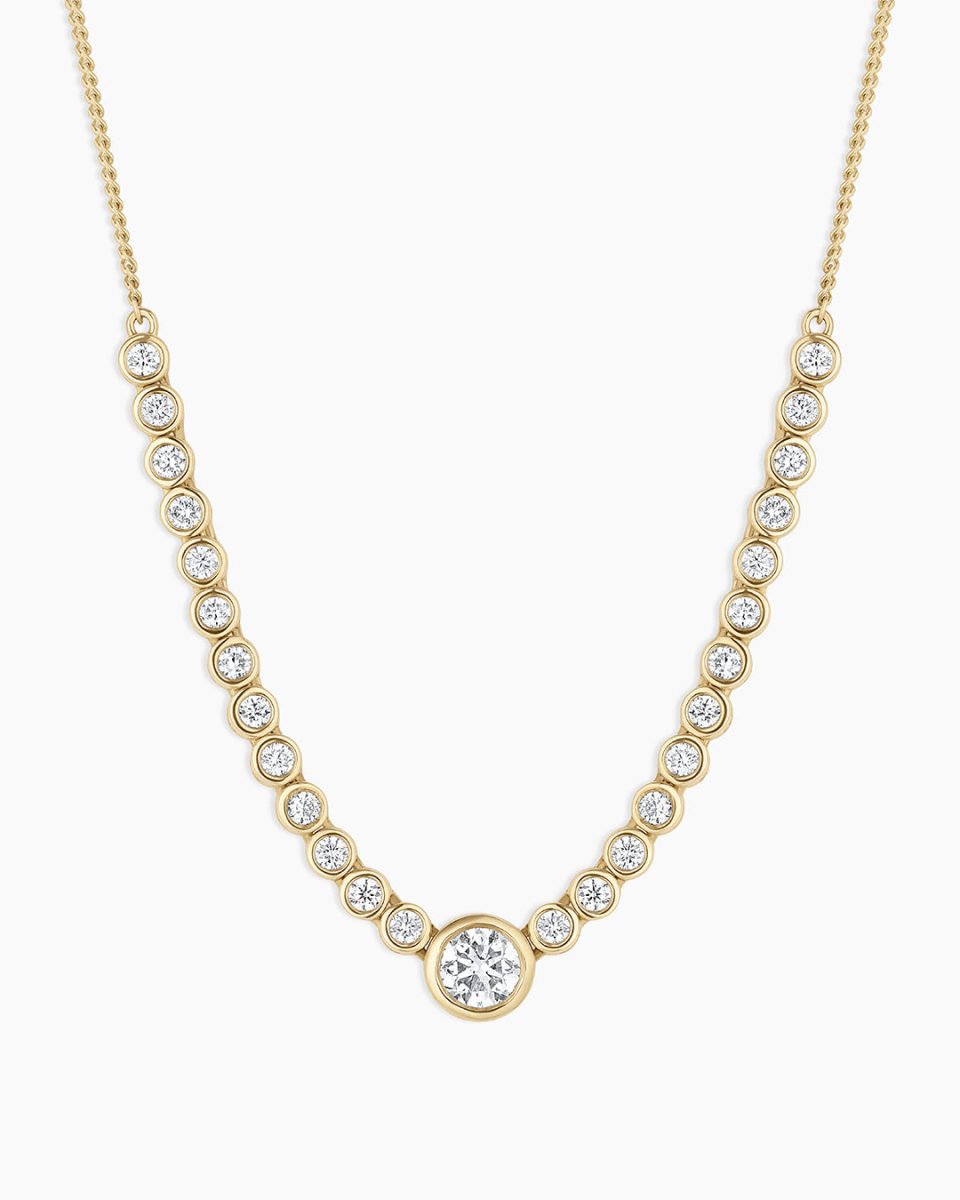 Lab Grown Diamond Circle Row Necklace