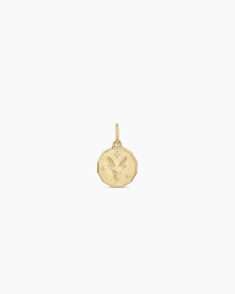 Diamond Zodiac Coin Charm