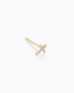 Diamond Cross Single Stud