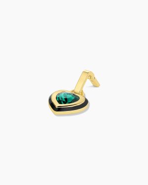 Emerald Heart Tag Charm