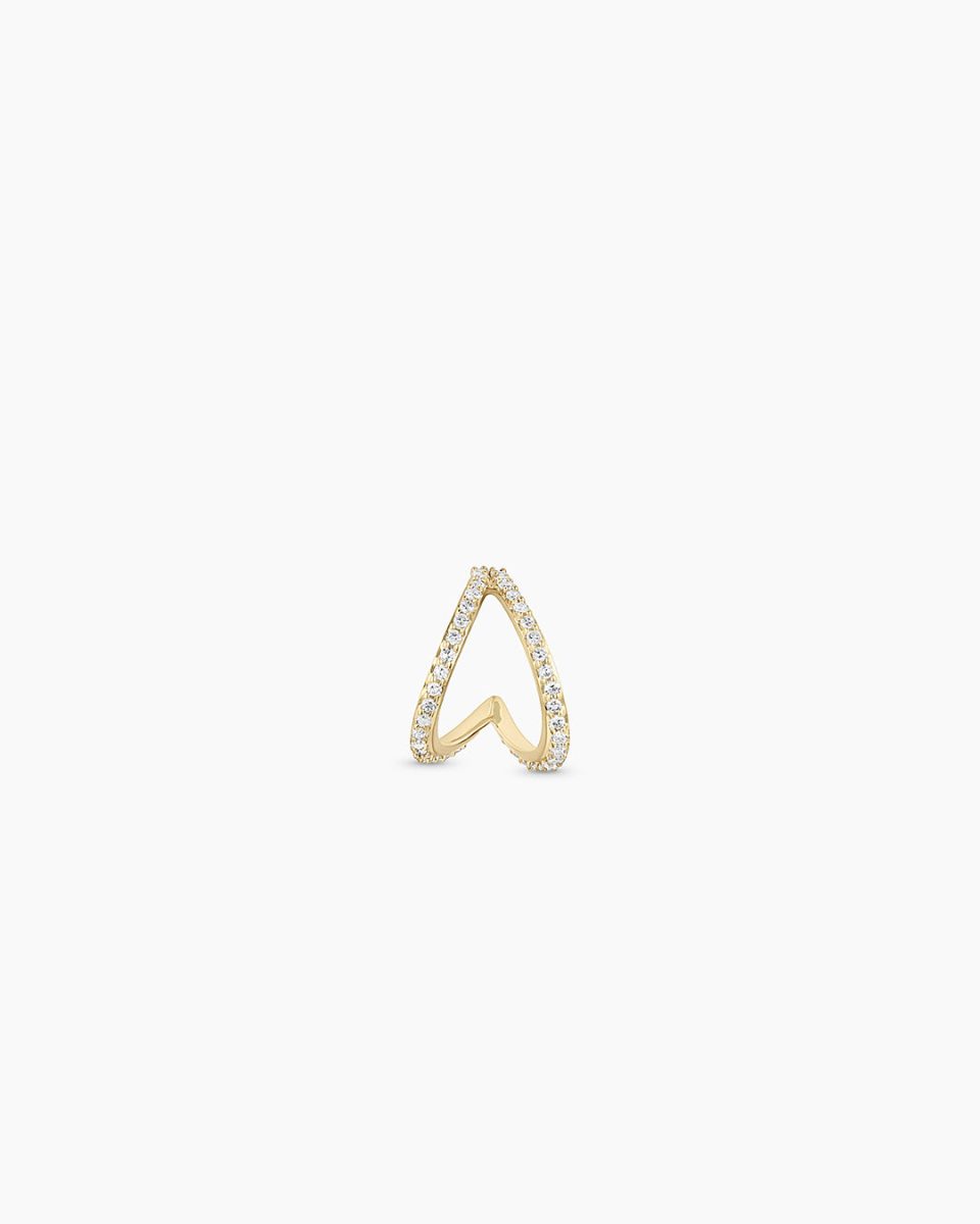 Diamond Pavé Split Single Huggie