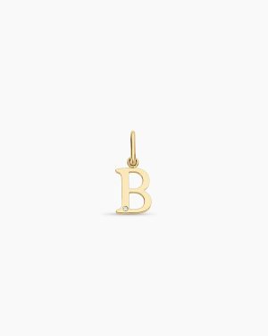 Diamond Vintage Alphabet Charm