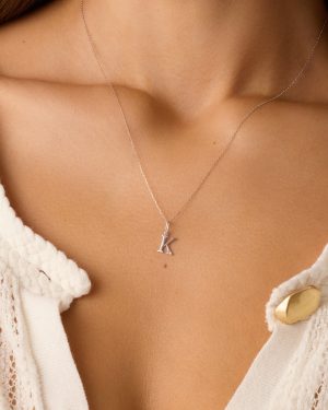 Diamond Vintage Alphabet Charm