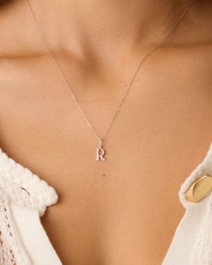 Diamond Vintage Alphabet Charm