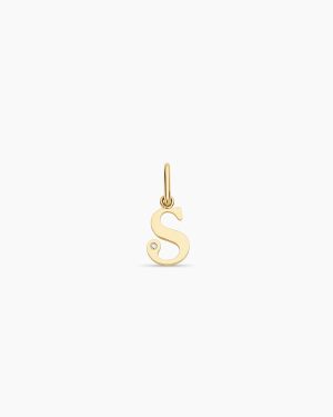 Diamond Vintage Alphabet Charm