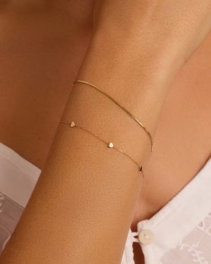 14k Gold Amour Heart Bracelet