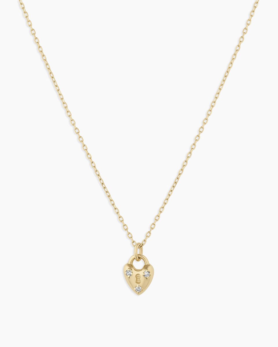 Diamond Bond Lock Necklace