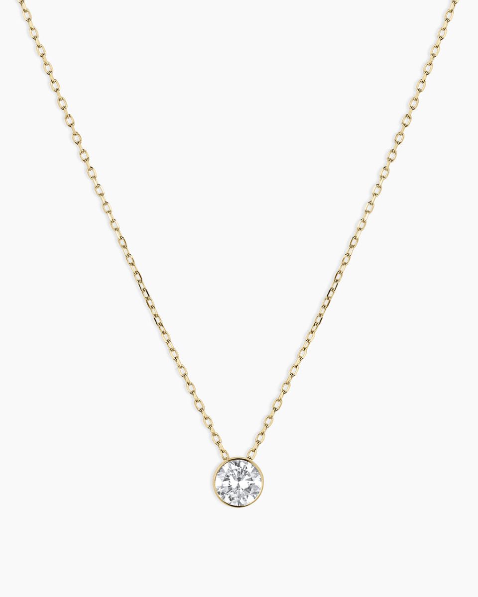Lab Grown Diamond Halo Necklace