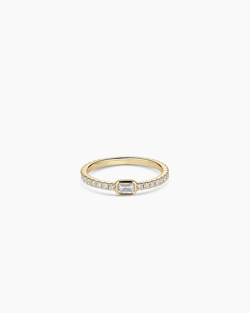 Lab Grown Diamond Emerald Eternity Ring