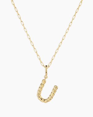 Crew Alphabet Statement Charm Necklace