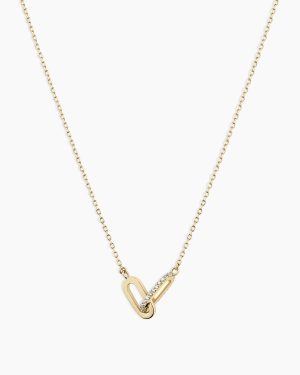 Diamond Bond Interlocking Link Necklace
