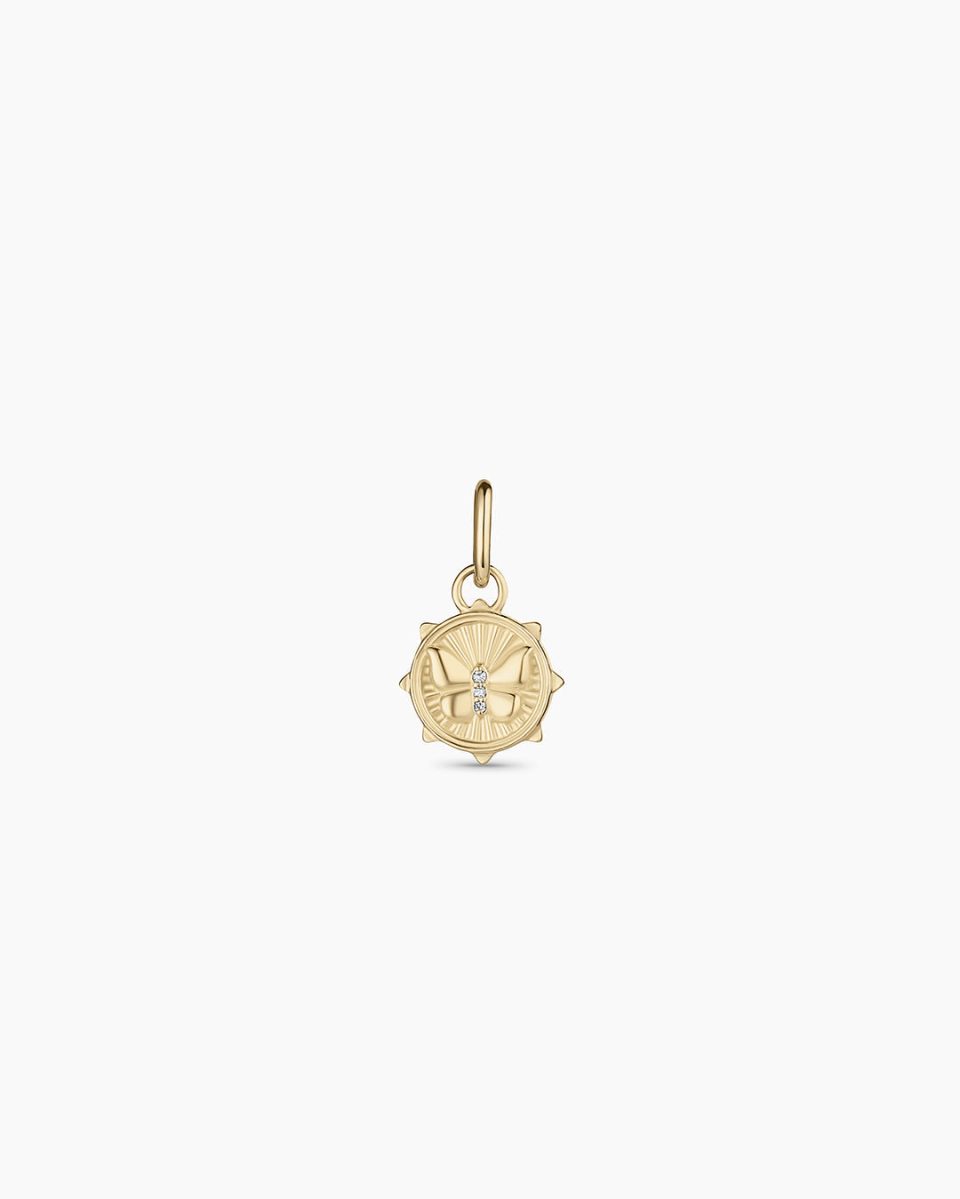 Diamond Butterfly Charm
