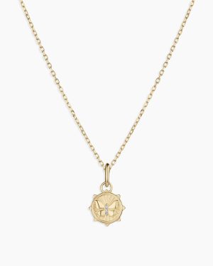 Diamond Butterfly Charm Necklace