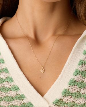 14k Gold It’s a Girl Charm Necklace