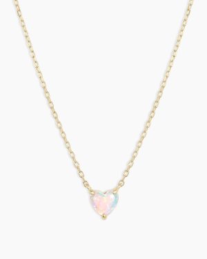 Opal Heart Necklace