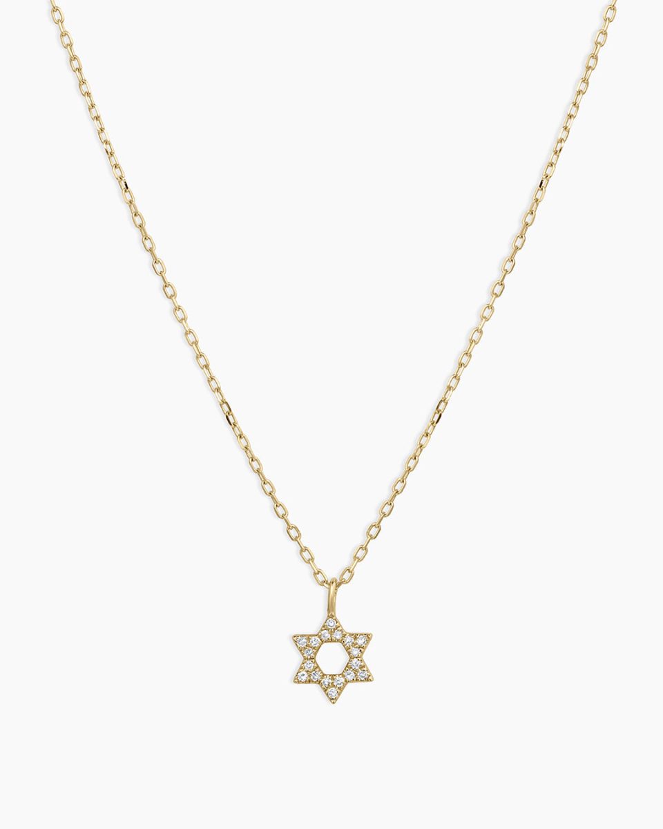 Diamond Star of David Necklace